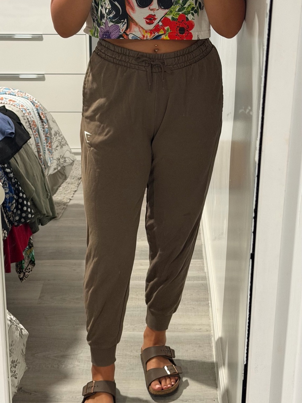 Women’s Olive Jogger Pants with Drawcord